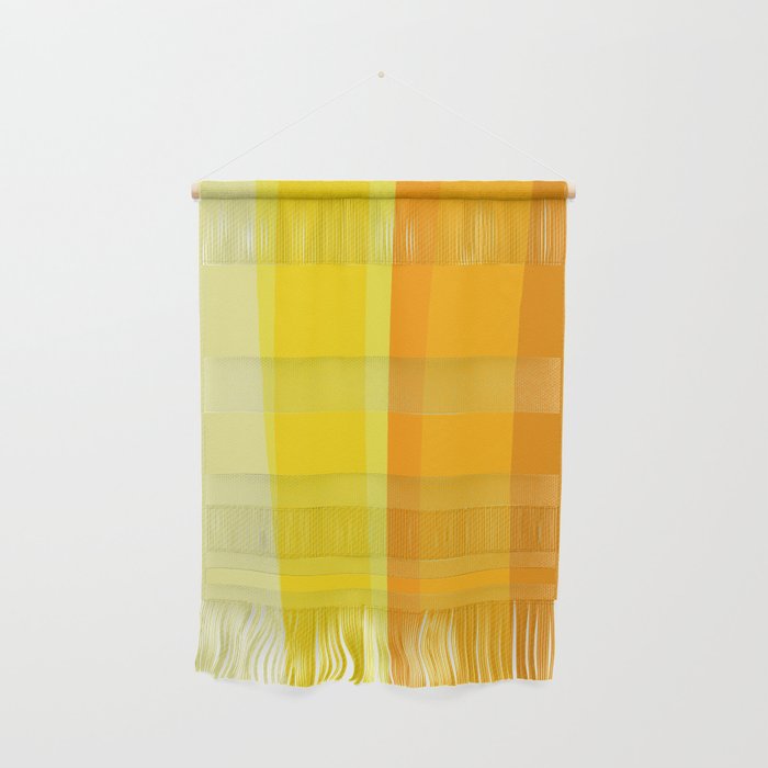 Ombre Yellow Organic Stripes Wall Hanging