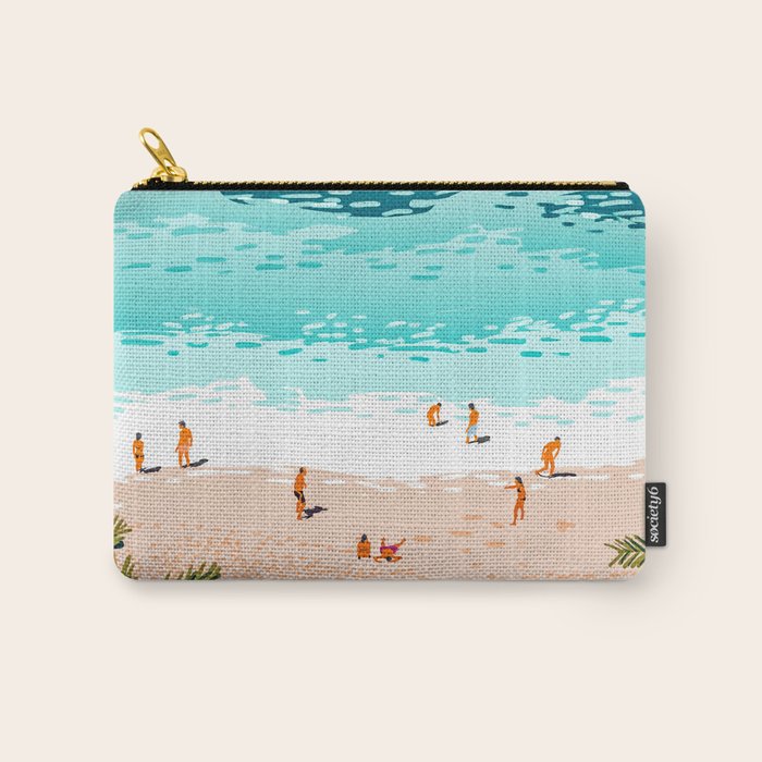 Dream In Colors Borrowed From The Sea | Ocean Tropical Beachy Summer | Swim Surf Travel Vacation Carry All Pouch