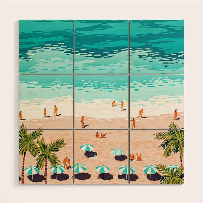 Dream In Colors Borrowed From The Sea | Ocean Tropical Beachy Summer | Swim Surf Travel Vacation Wood Wall Art