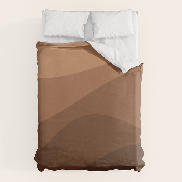 Abstract Color Waves - Desert Tones Duvet Cover