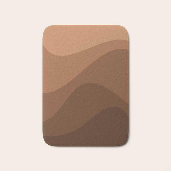 Abstract Color Waves - Desert Tones Bath Mat