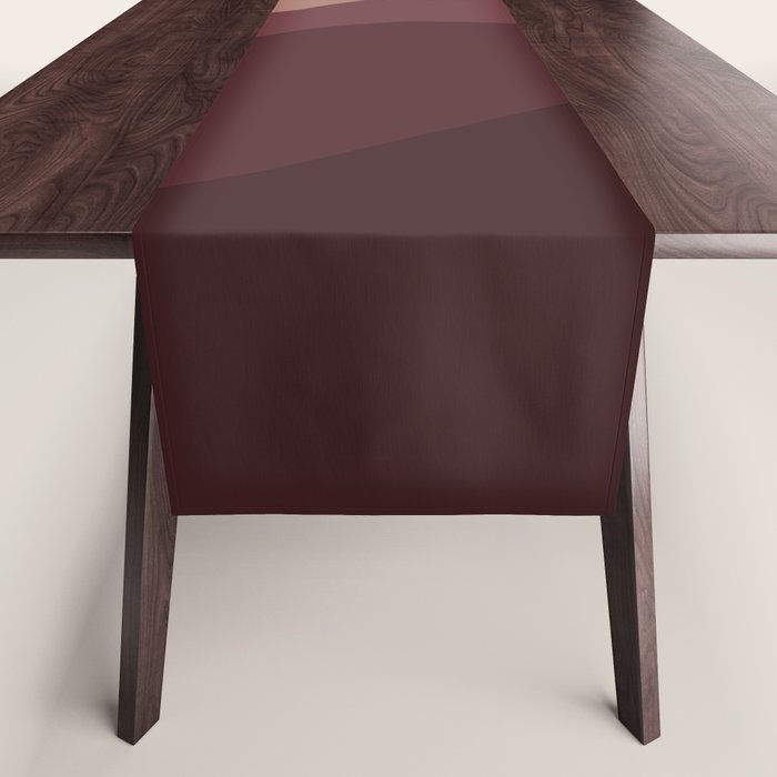 Abstract Color Waves Vi Neutral Red Tones Table Runner