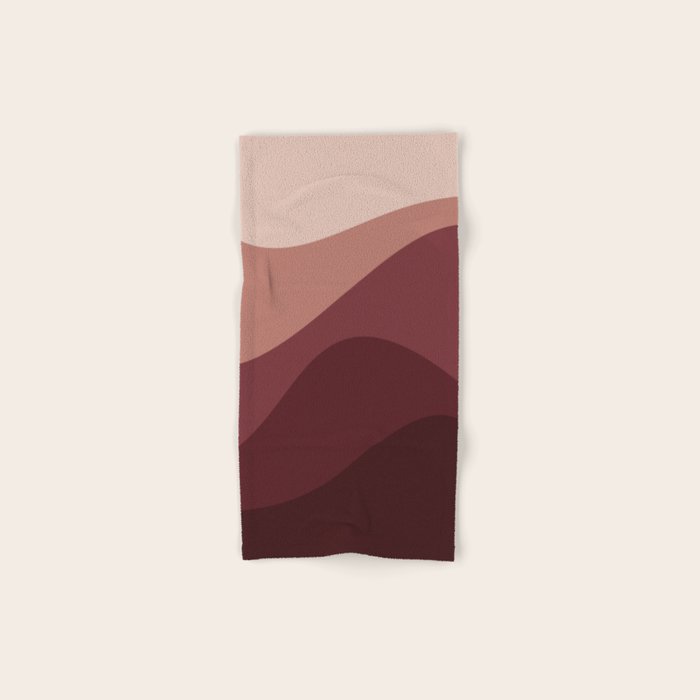 Abstract Color Waves Vi Neutral Red Tones Bath Towel