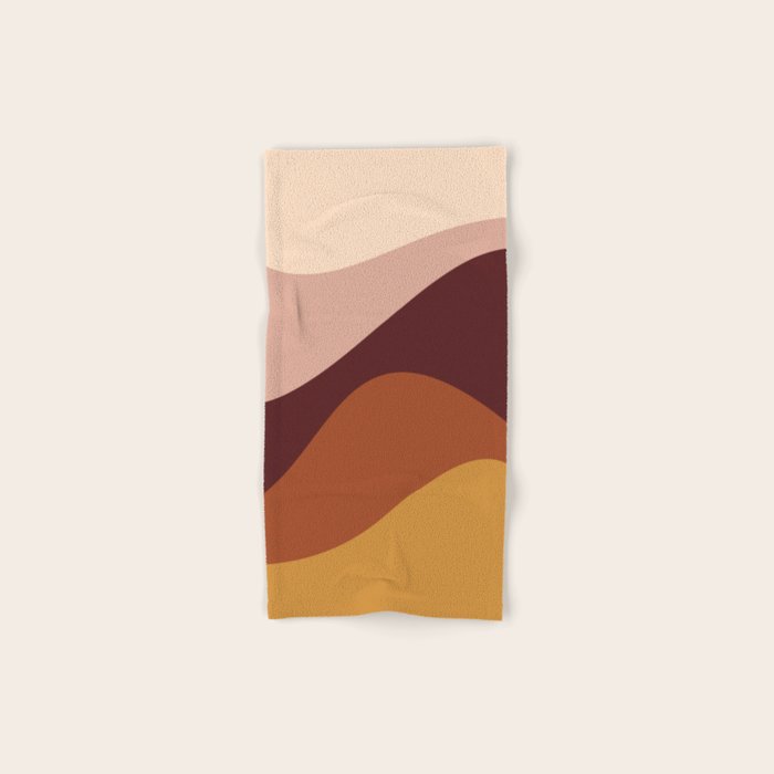 Abstract Color Waves Iii Desert Tones Bath Towel