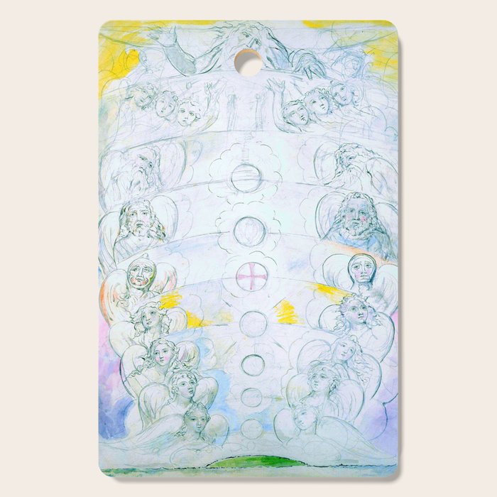 William Blake "Illustrations To Dante'S Divine Comedy - The Vision Of The Deity" Cutting Board