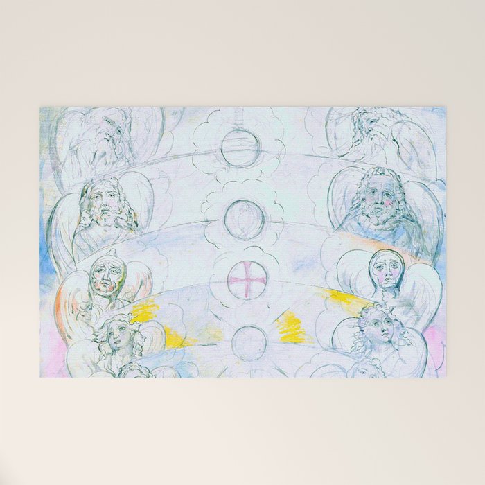 William Blake "Illustrations To Dante'S Divine Comedy - The Vision Of The Deity" Welcome Mat