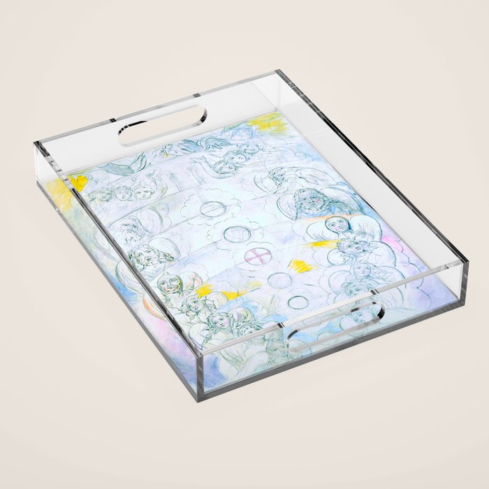 William Blake "Illustrations To Dante'S Divine Comedy - The Vision Of The Deity" Acrylic Tray