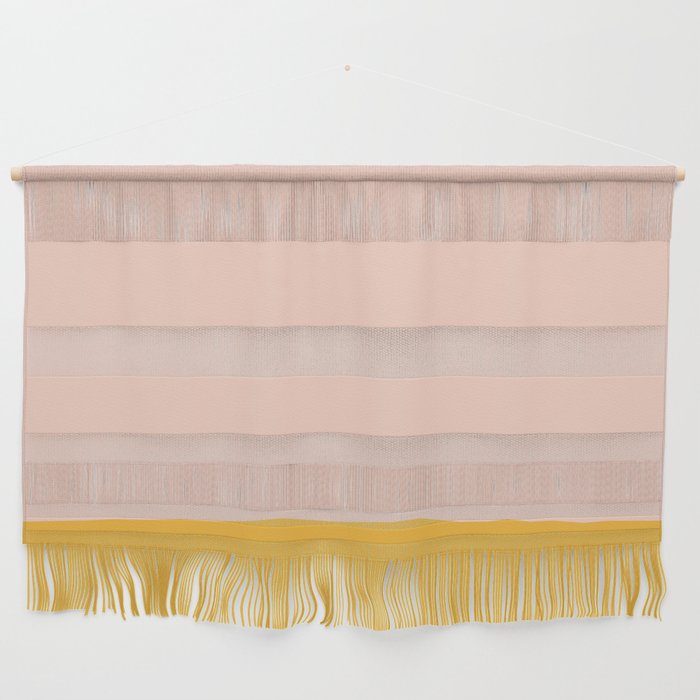 Blush Pink And Mustard Yellow Minimalist Color Block Wall Hanging