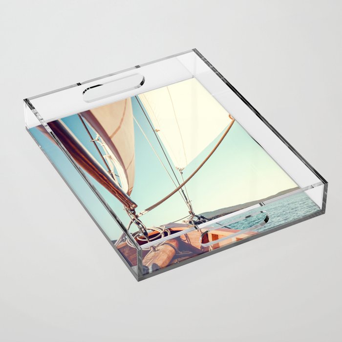 Setting Course X Nautical Art Acrylic Tray