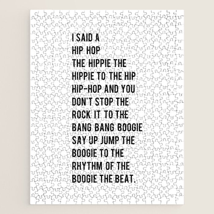 I Said A Hip Hop Hippie To The Hippie Jigsaw Puzzle