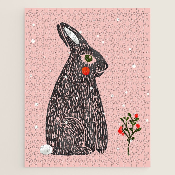 Christmas Rabbit - Illustration Jigsaw Puzzle