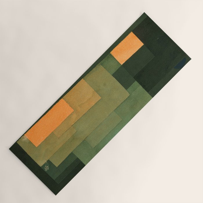 Paul Klee "Tower In Orange And Green 1922" Yoga Mat
