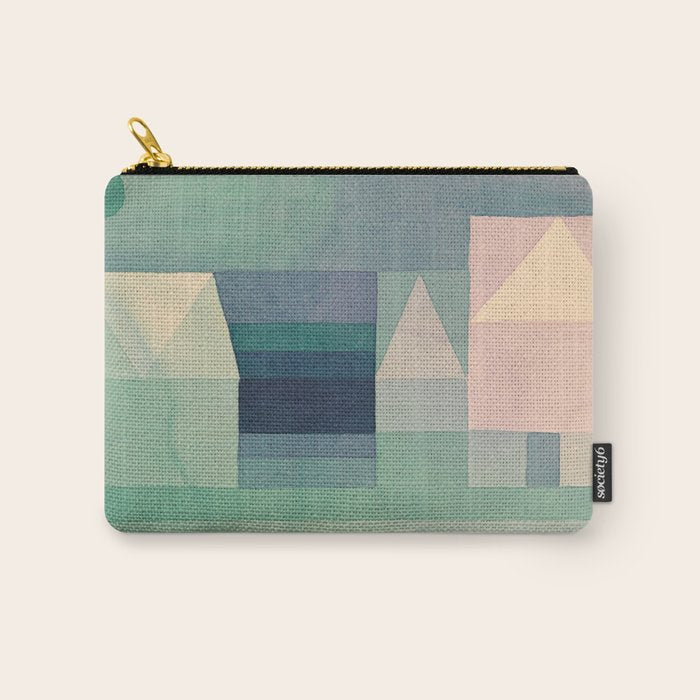 Paul Klee "Three Houses 1922" Carry All Pouch