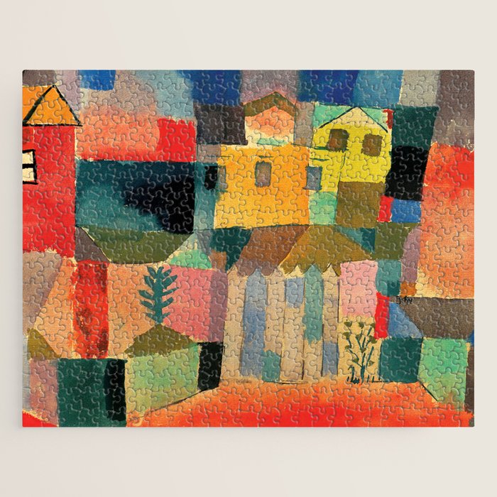 Paul Klee "Houses On The Sea 1914" Jigsaw Puzzle