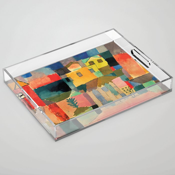 Paul Klee "Houses On The Sea 1914" Acrylic Tray