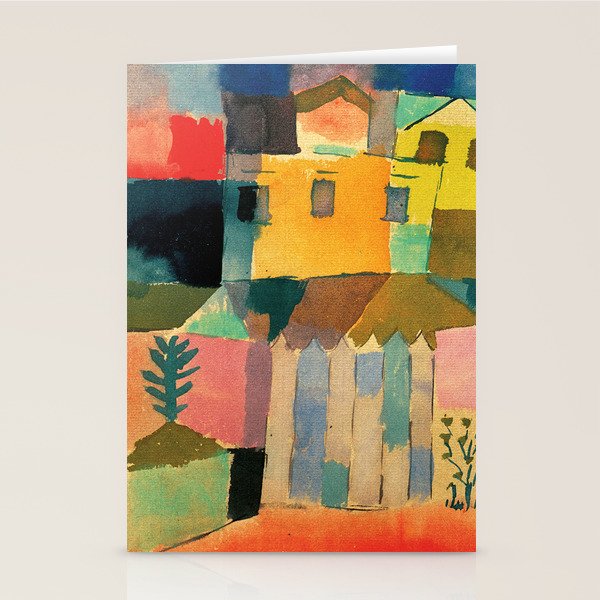 Paul Klee "Houses On The Sea 1914" Stationery Card