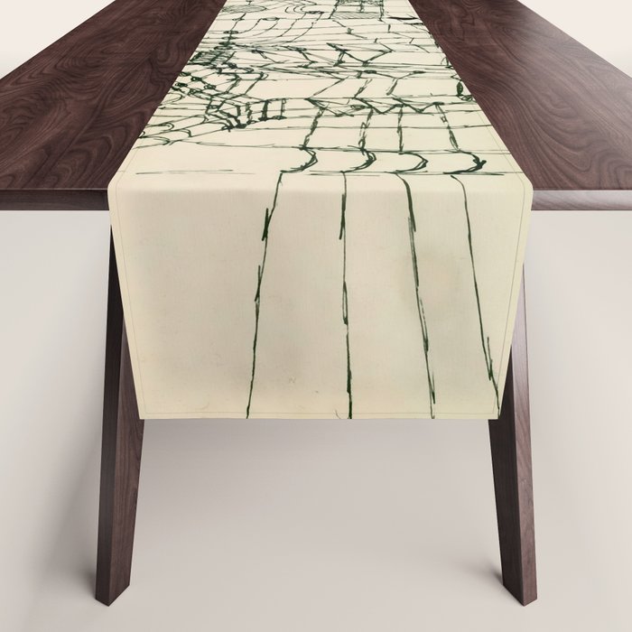 Paul Klee "Drawing Knotted In The Manner Of A Net" Table Runner