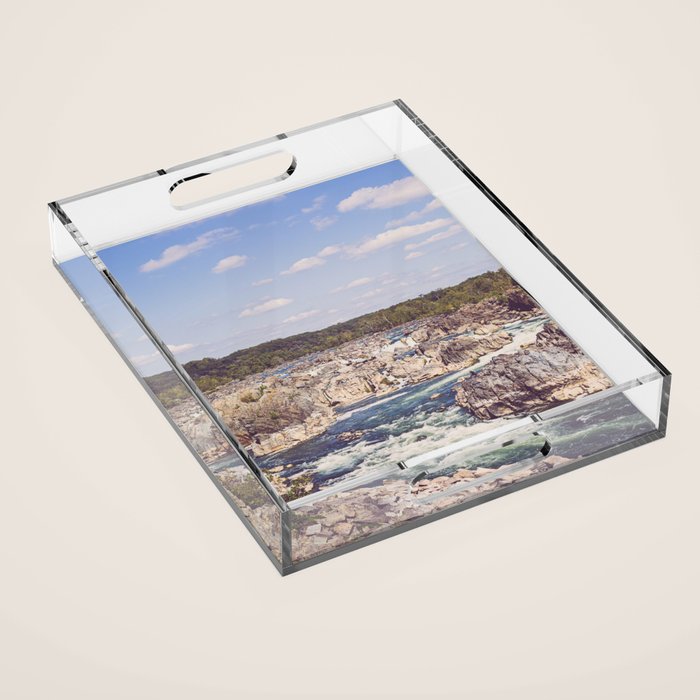 Great Falls Potomac River Ii Acrylic Tray