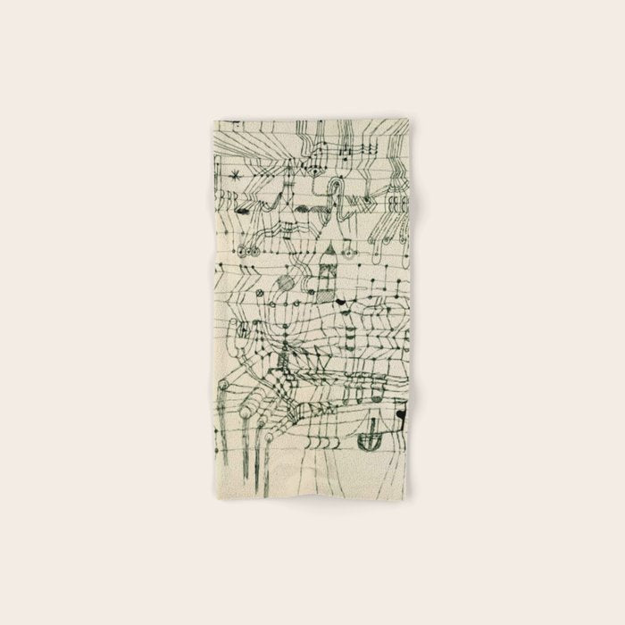 Paul Klee "Drawing Knotted In The Manner Of A Net" Bath Towel