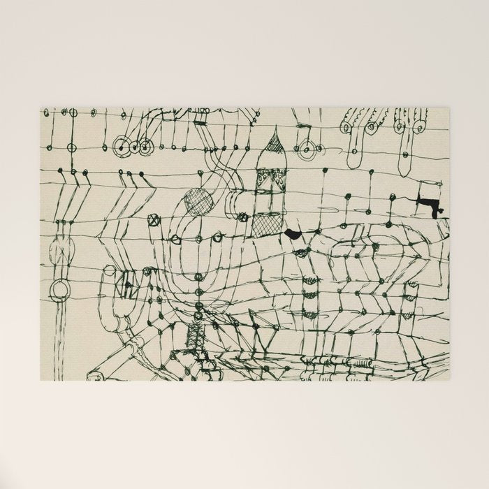 Paul Klee "Drawing Knotted In The Manner Of A Net" Welcome Mat