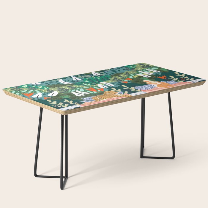 Chilling By The Pool With My Leopard Tropical Jungle Nature Wildlife Bohemian Morocco Travel Coffee Table