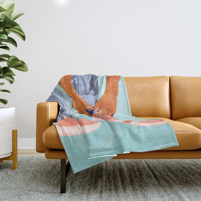 Pull Up Those Pretty Socks! | Optimism Hustle Positivity | Good Vibes Luck Pop Art Throw Blanket