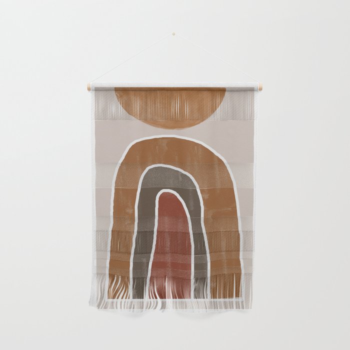 Abstract Rainbow, Burnt Orange Wall Hanging