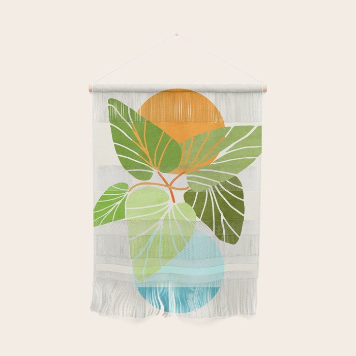 Tropical Symmetry Ii Abstract Sunset Landscape Wall Hanging