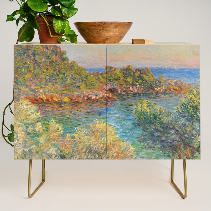 Claude Monet "Landscape Near Montecarlo" Credenza