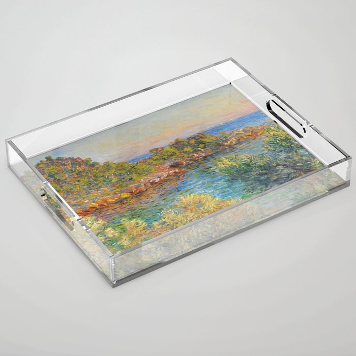 Claude Monet "Landscape Near Montecarlo" Acrylic Tray