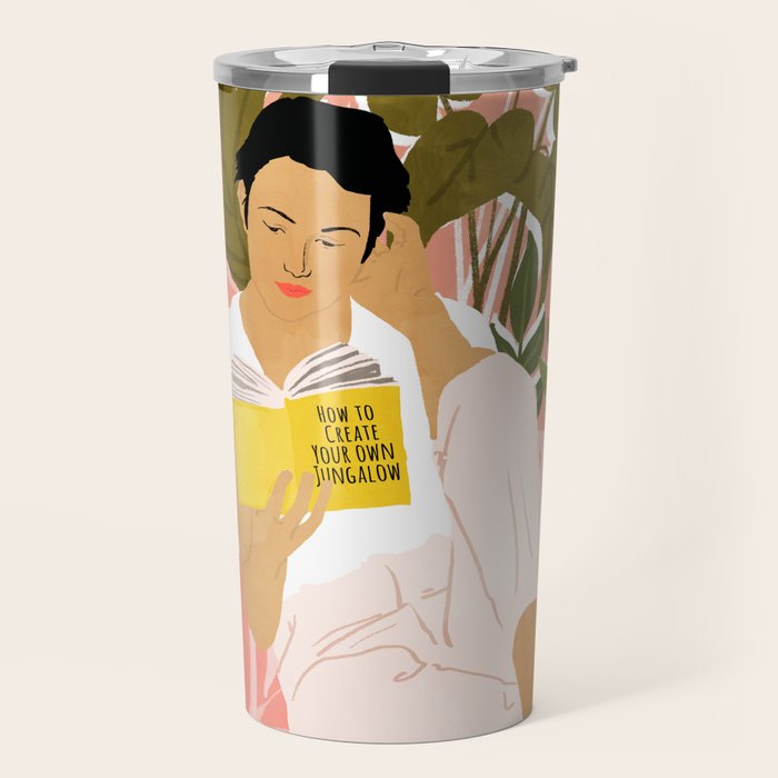 Plant Lady & The Urban Junglow | Blush Botanical Home DéCor | House Plants Bohemian Woman Bedroom  Travel Mug