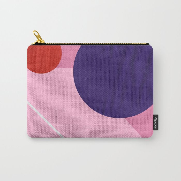 Abstract Geometry With Circles Carry All Pouch