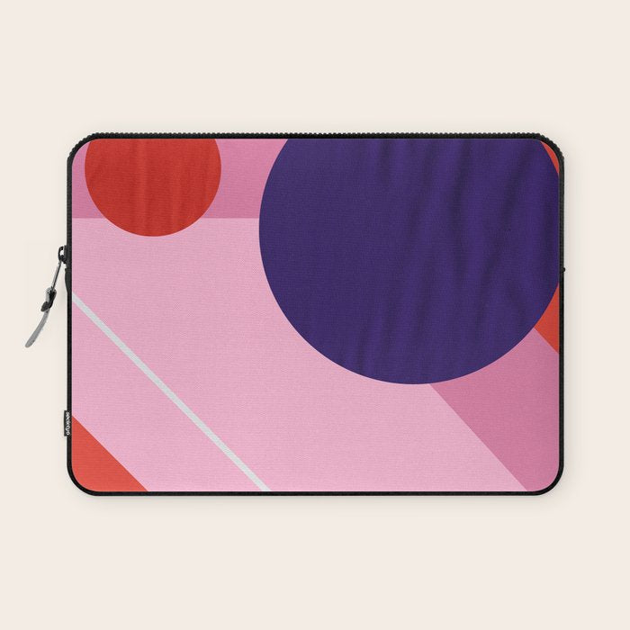Abstract Geometry With Circles Laptop Sleeve