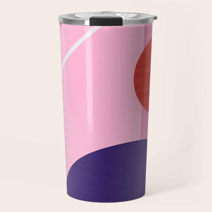 Abstract Geometry With Circles Travel Mug