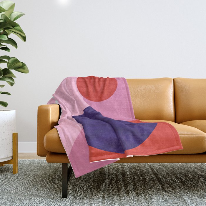 Abstract Geometry With Circles Throw Blanket