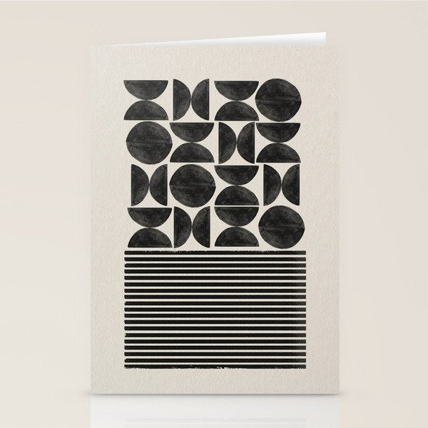 Woodblock Art, Warm Tone Stationery Card