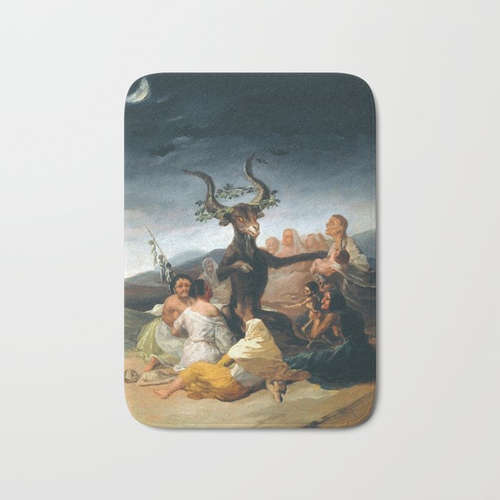 The Sabbath Of Witches Goya Painting Bath Mat