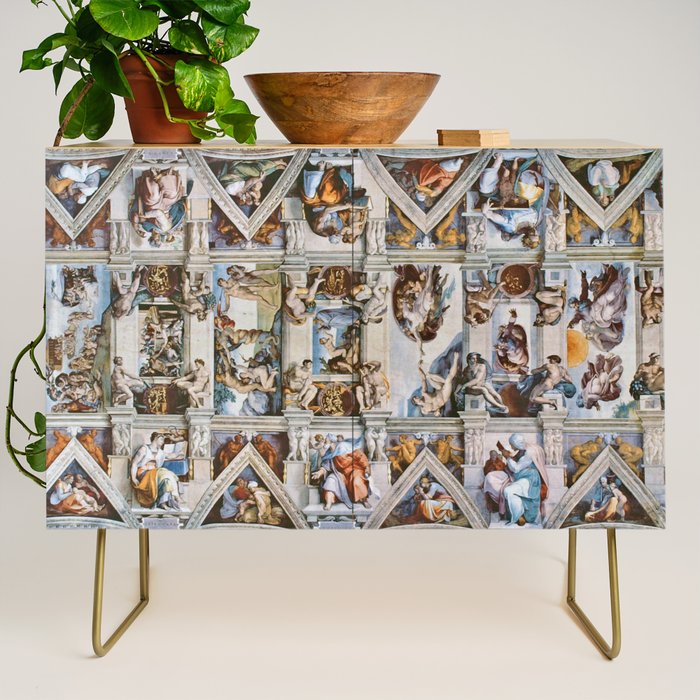 Sistine Chapel Ceiling Michelangelo Credenza