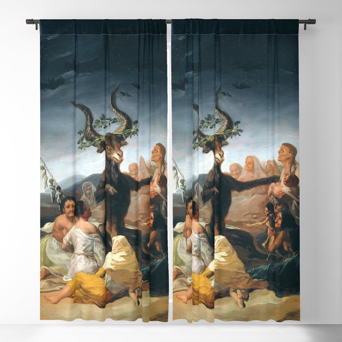 The Sabbath Of Witches Goya Painting Window Curtain