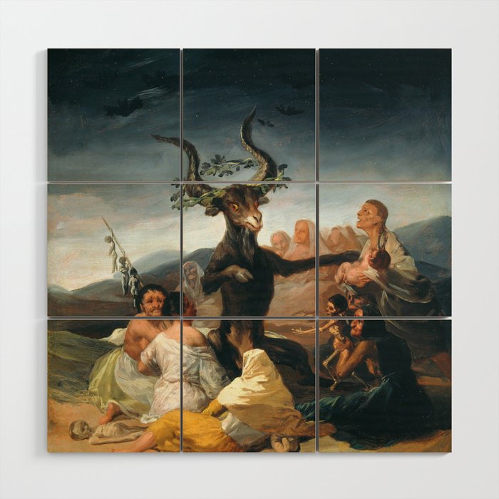 The Sabbath Of Witches Goya Painting Wood Wall Art