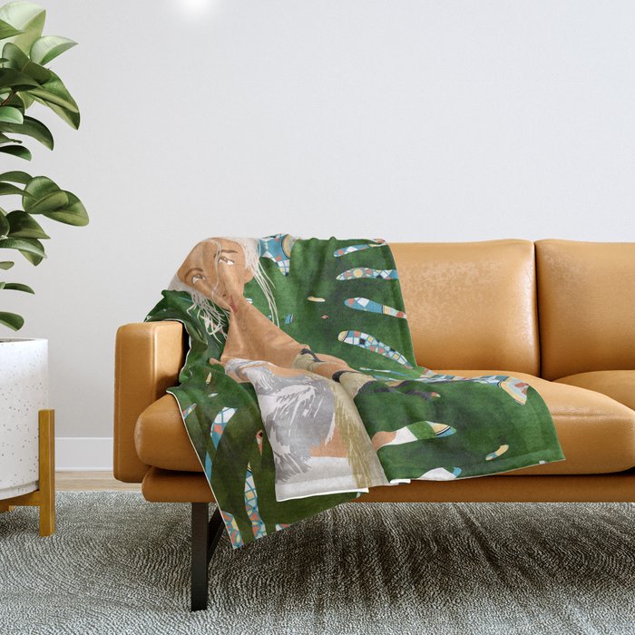 Morocco Vacay #Illustration #Painting Throw Blanket