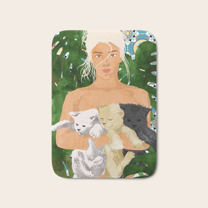 Morocco Vacay #Illustration #Painting Bath Mat