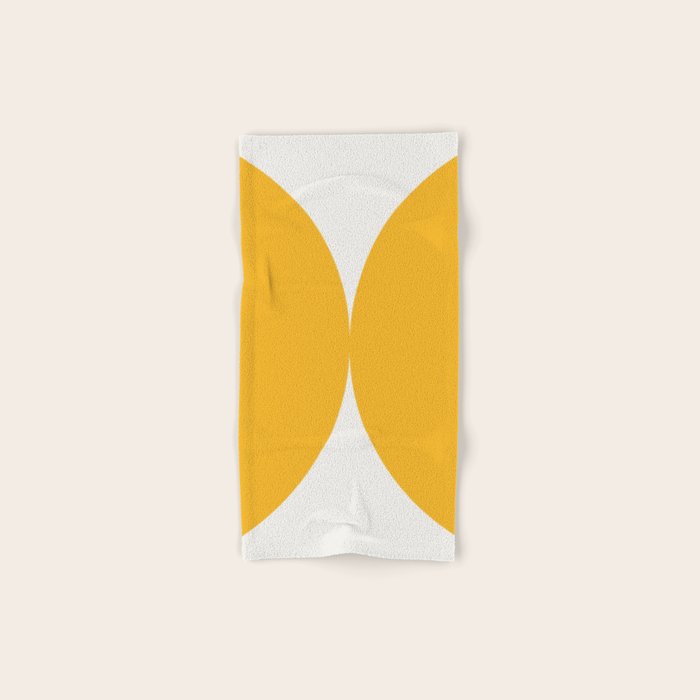 Bold Geometric Shapes Maximalism Xii Golden Yellow Bath Towel