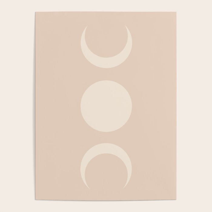 Moon Shapes Minimalism - Ethereal Light Poster