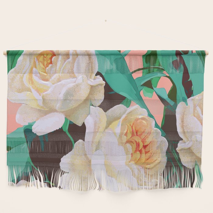 Tropical & White Blossom #Painting #Tropical #Botanical Wall Hanging