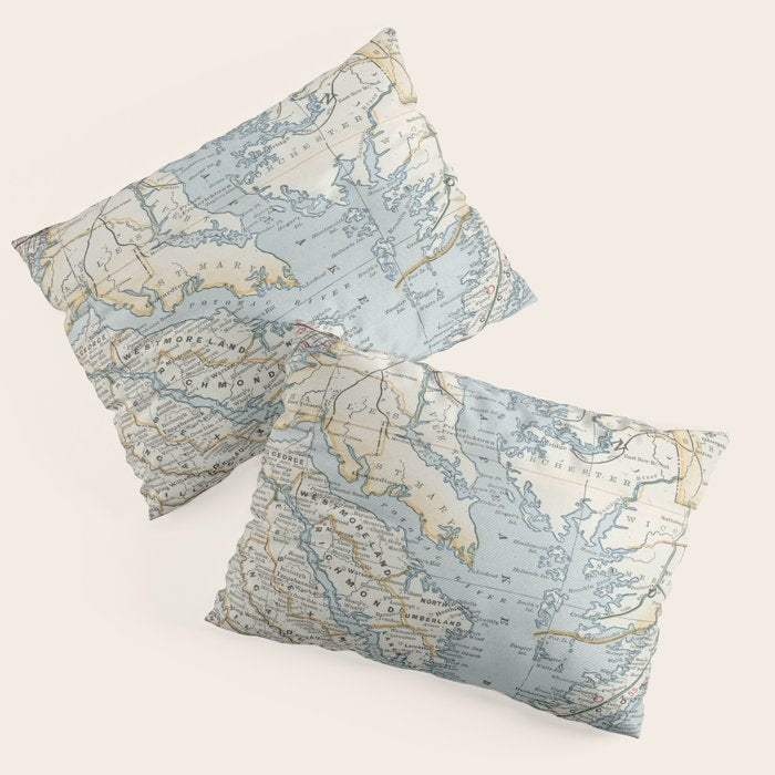 Vintage Map Of The Chesapeake Bay (1901) Pillow Sham