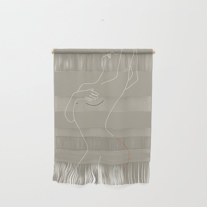Minimal Line Art Woman Figure Ii Wall Hanging