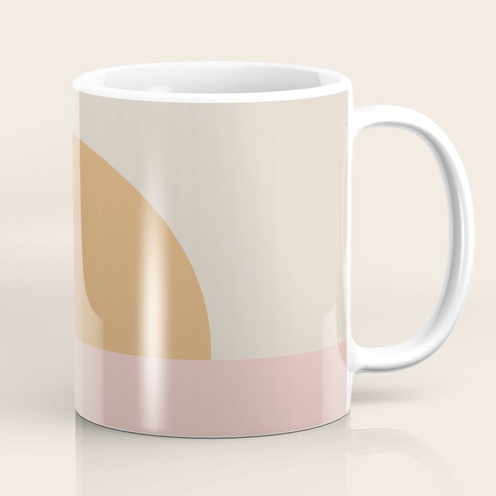 Minimal Sunrise Sunset - Earthy Neutral Coffee Mug
