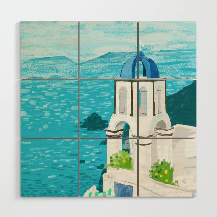 Greek Landscape #Painting #Travel #Greece Wood Wall Art