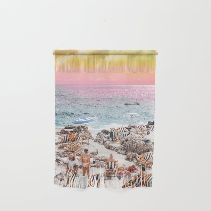Beach Day, Travel Photography Digital Wall Decor, Tropical Beach Island Collage Wall Hanging